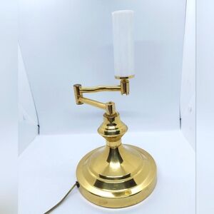 Vintage Underwriters Laboratories Brass Lamp Swing Swivel Arm